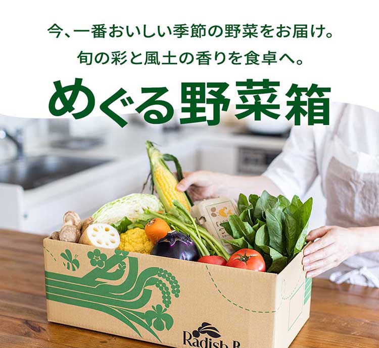[ めぐる野菜箱 ] 今、一番おいしい季節の野菜をお届け。旬の彩と風土の香りを食卓へ。