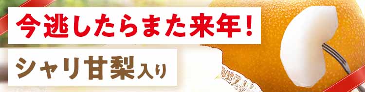 今逃したらまた来年 シャリ甘梨入り