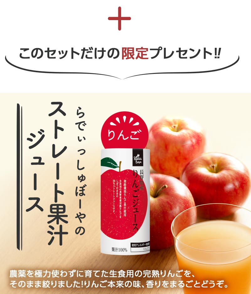 らでぃっしゅぼーやのストレート果汁ジュース りんご