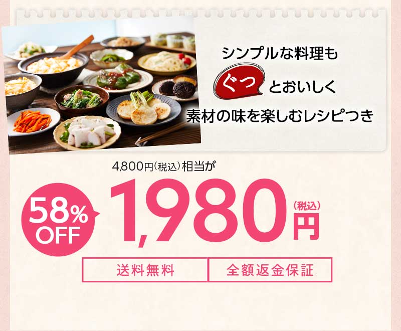 送料無料 金額返金保証 おまかせ野菜ボックス おためしセット 1,980円(税込) 期間限定5/10(月)朝8:00まで