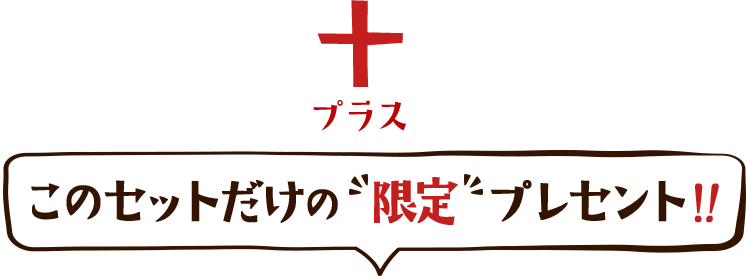 プラス このセットだけの 限定 プレセント!!