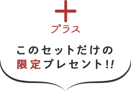 プラス このセットだけの 限定 プレセント!!