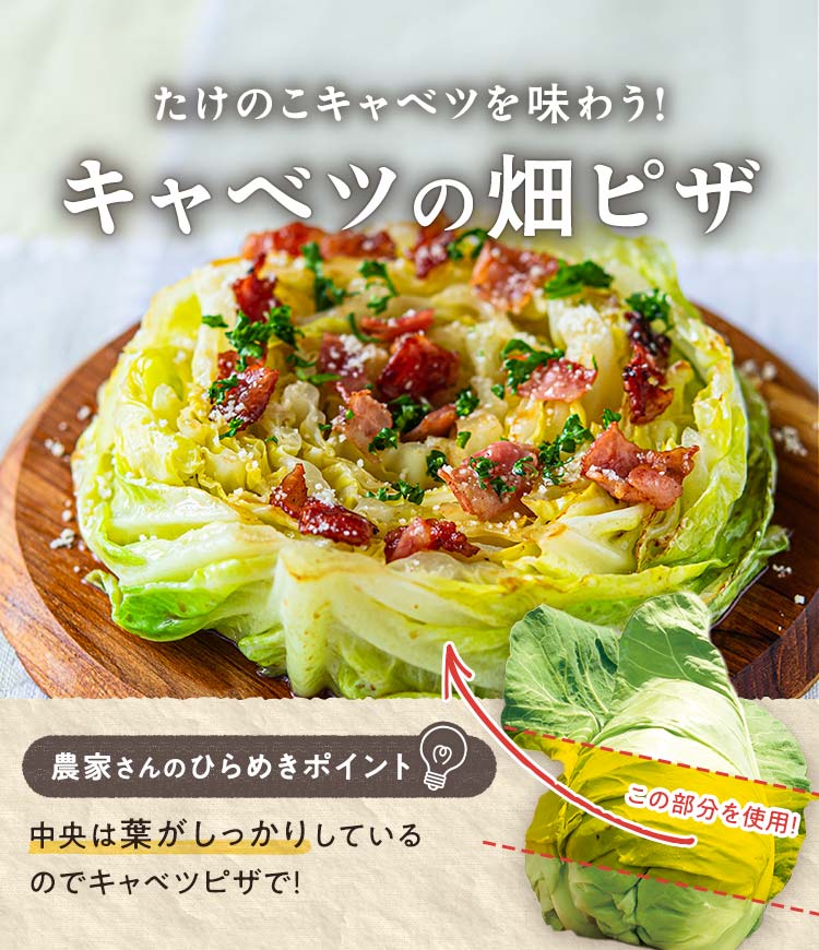 きゃべつの畑ピザ
