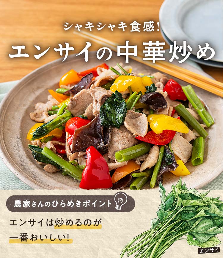 エンサイの中華炒め