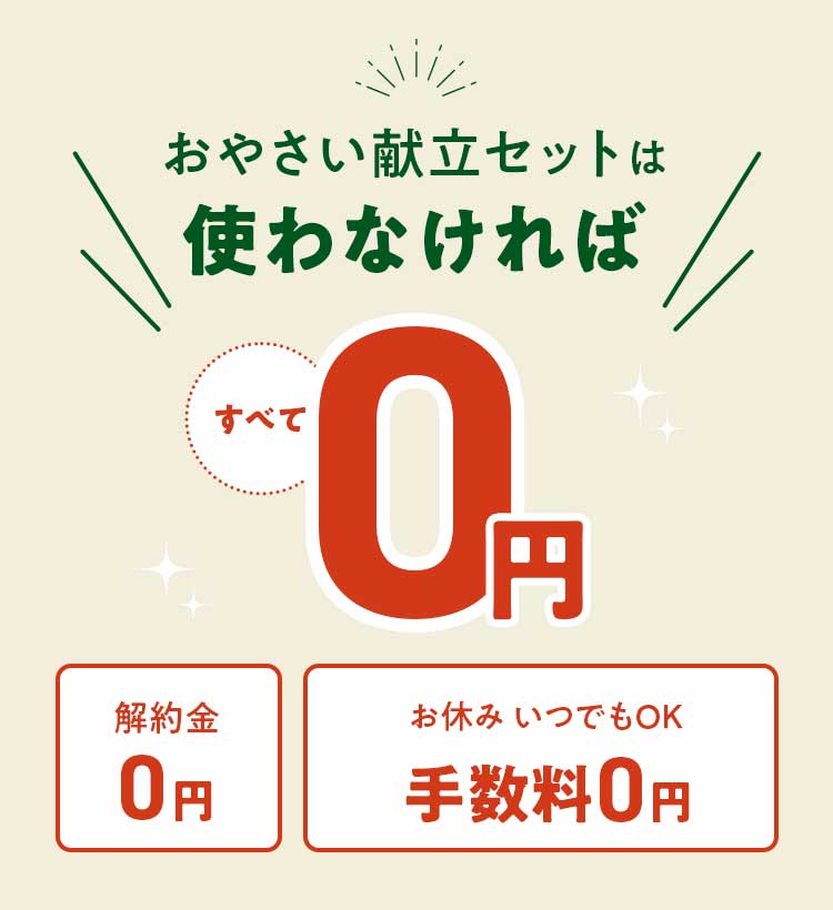 らでぃっしゅぼーやは入会しても使わなければ0円