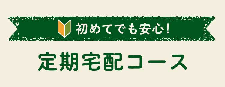 初めててでも安心！定期宅配コース