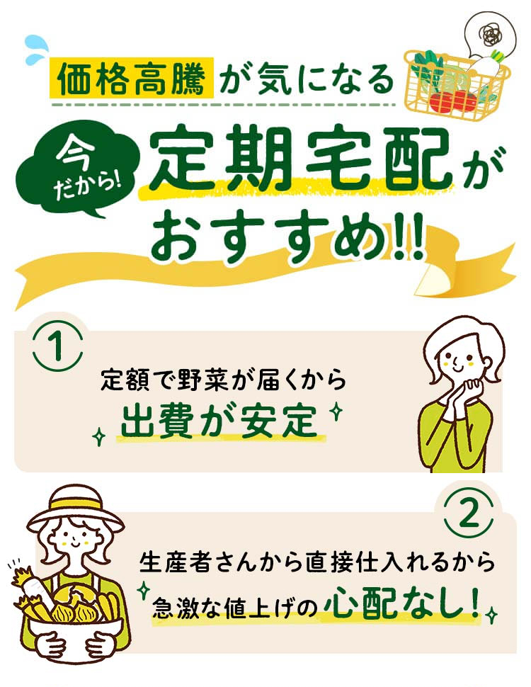 価格高騰が気になる今！定期宅配がおすすめ