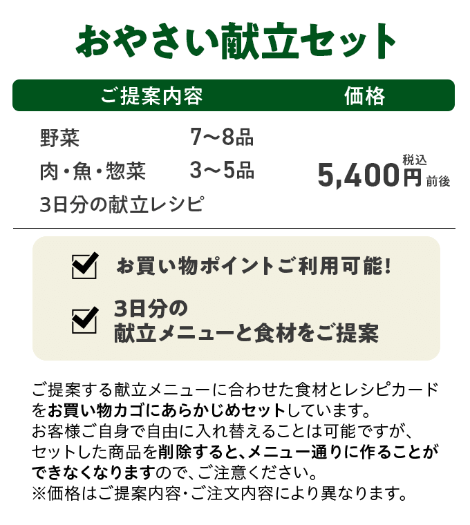 おやさい献立セット