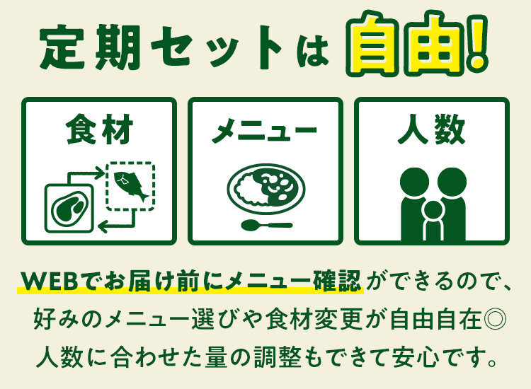献立セットを楽しむだけで!