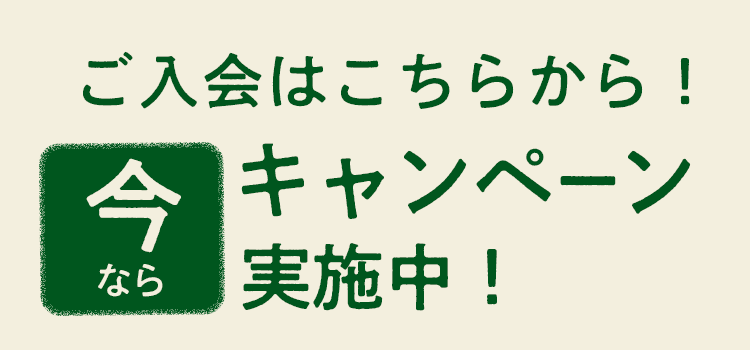 ご入会はこちらから　今ならキャンペーン実施中