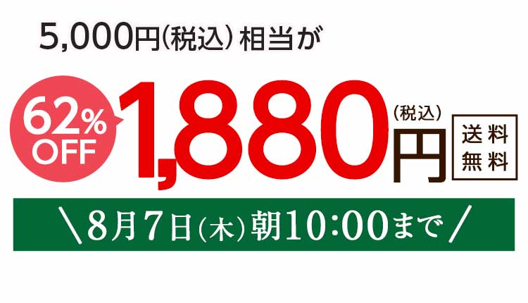 1,980円（税込）　期間限定8/7(木)10:00まで