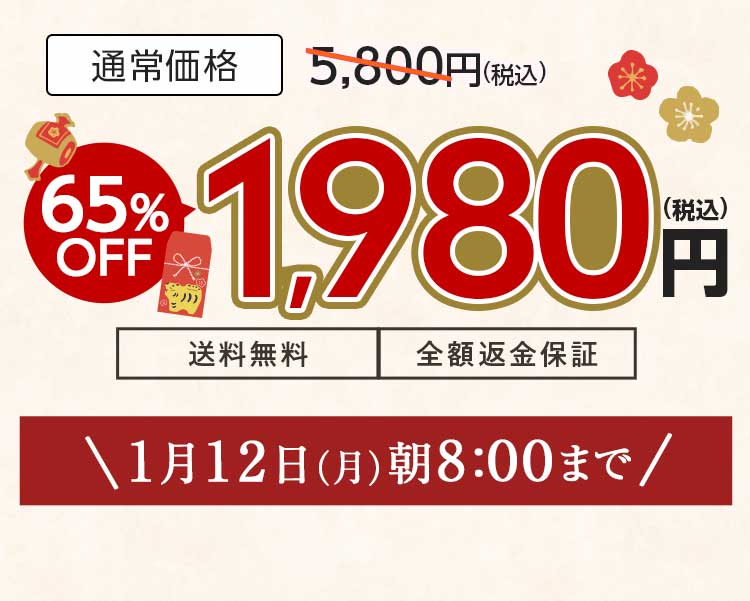 1,980円(税込) 期間限定1/12(月)8:00まで