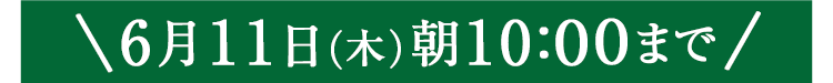期間限定6/11(木)10:00まで