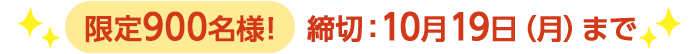 期間限定10/19(月)8:00まで