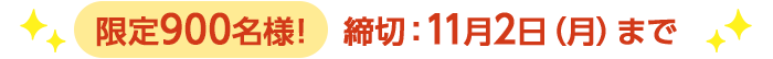 期間限定11/2(月)8:00まで