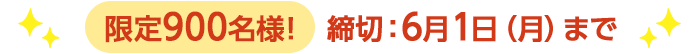 期間限定6/1(月)8:00まで