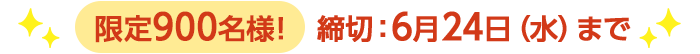 期間限定6/24(水)10:00まで