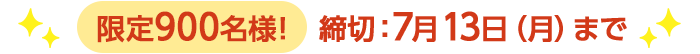 期間限定7/13(月)8:00まで