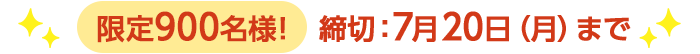 期間限定7/20(月)8:00まで