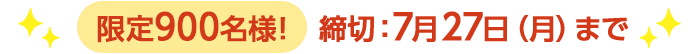 期間限定7/27(月)8:00まで