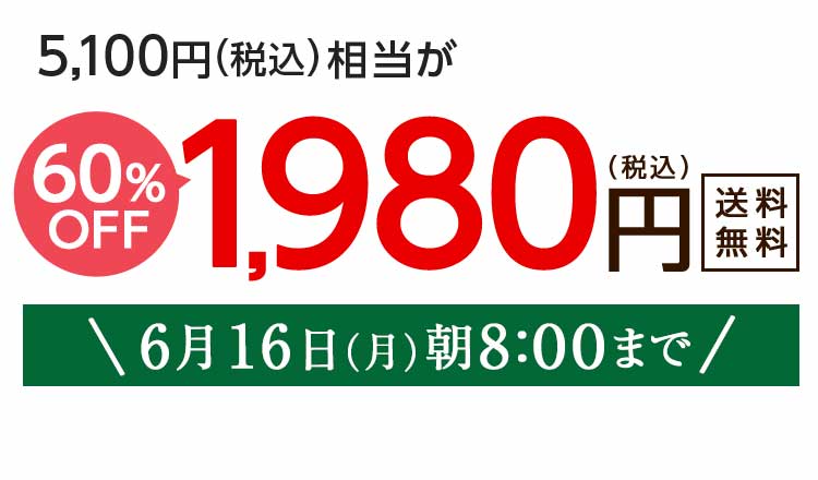 1,980円（税込）　期間限定6/16(月)8:00まで