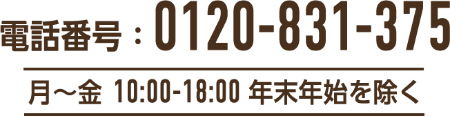 電話番号：0120-831-375