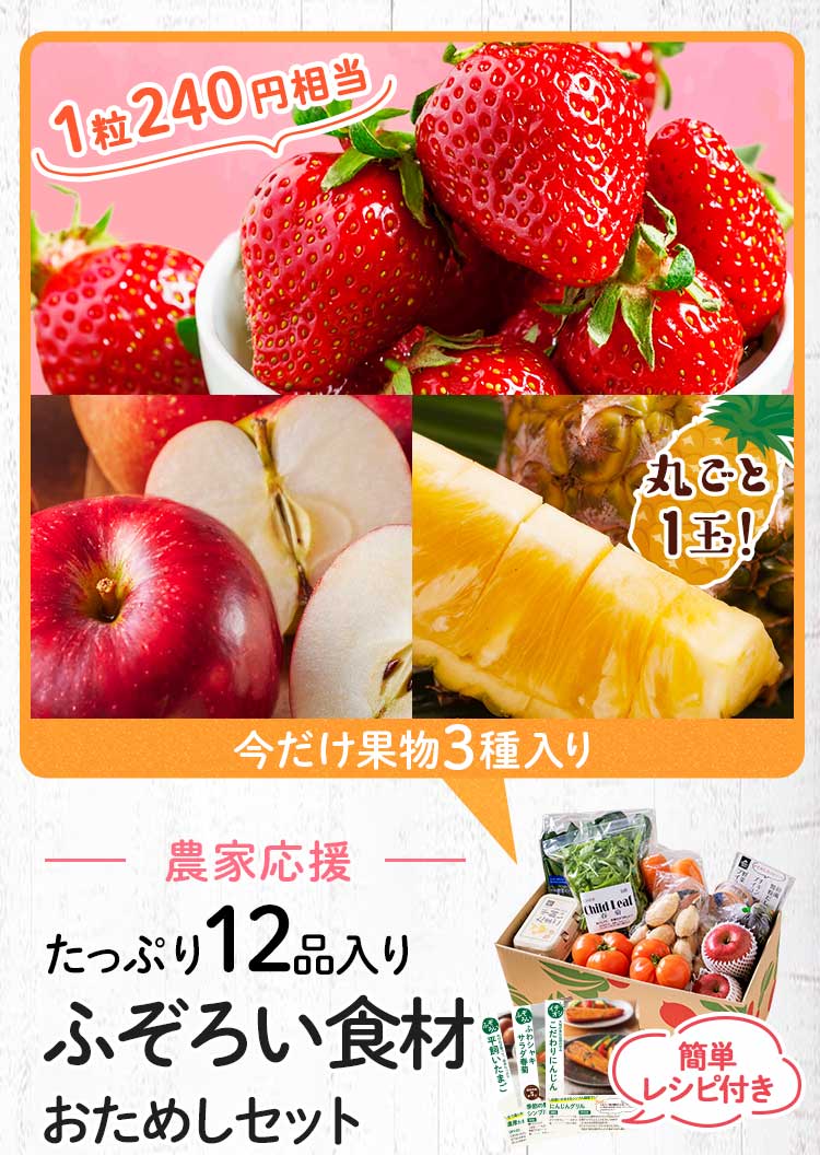 送料無料 数量限定 ふぞろい食材おためしセット