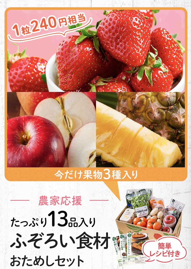 送料無料 数量限定 ふぞろい食材おためしセット