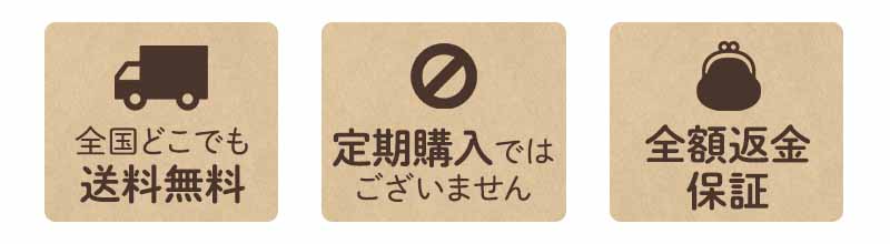 全国どこでも送料無料・定期ではありません・全額返金保証