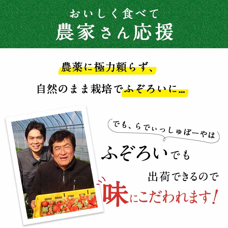 ふぞろいでも出荷できるので味にこだわれます！