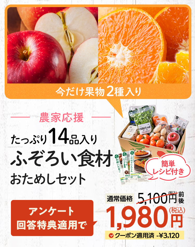 送料無料 数量限定 ふぞろい食材おためしセット