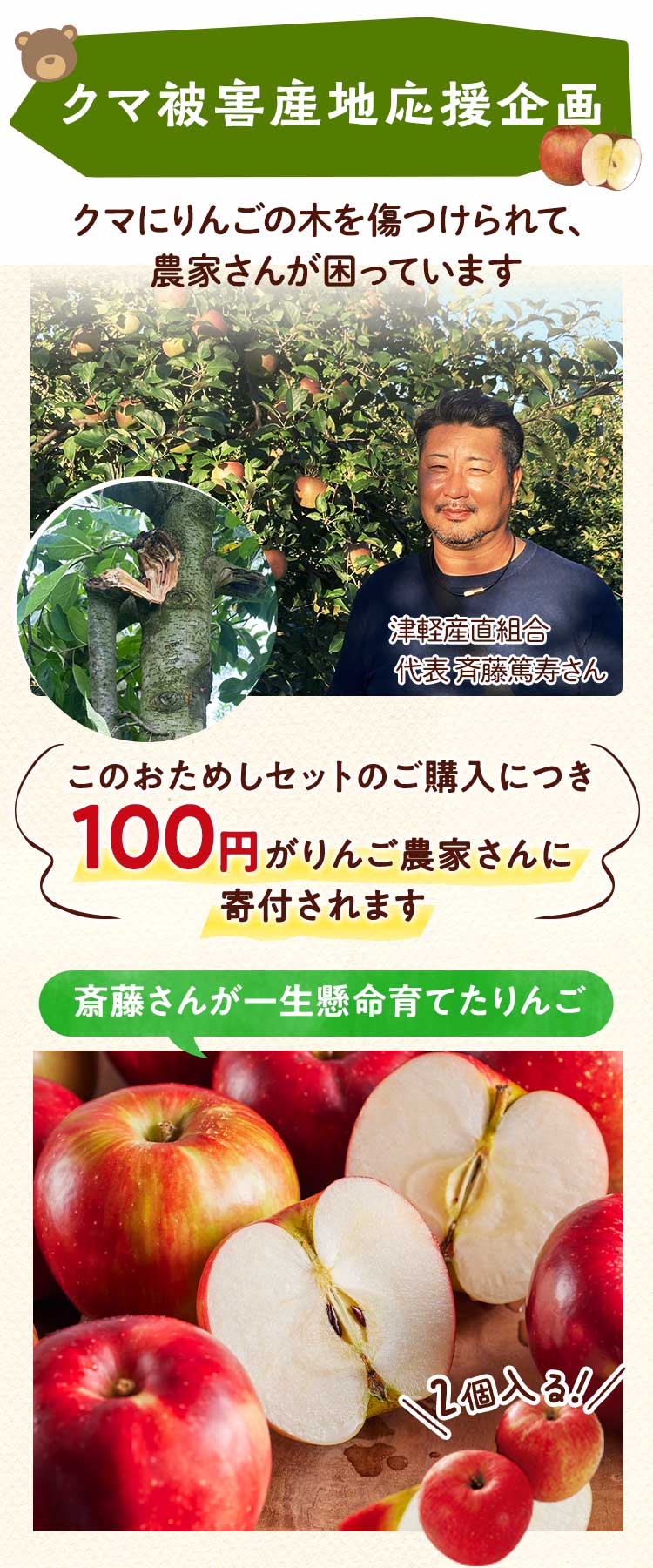 生産者支援企画　熊りんご
