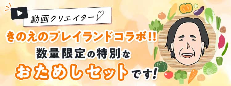 動画クリエイターきのえプレイランドコラボ! 数量限定の特別なおためしセットです!