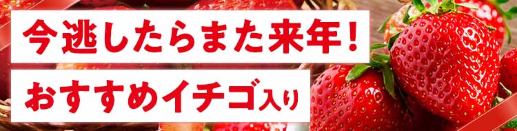 今逃したらまた来年！完熟いちご入り