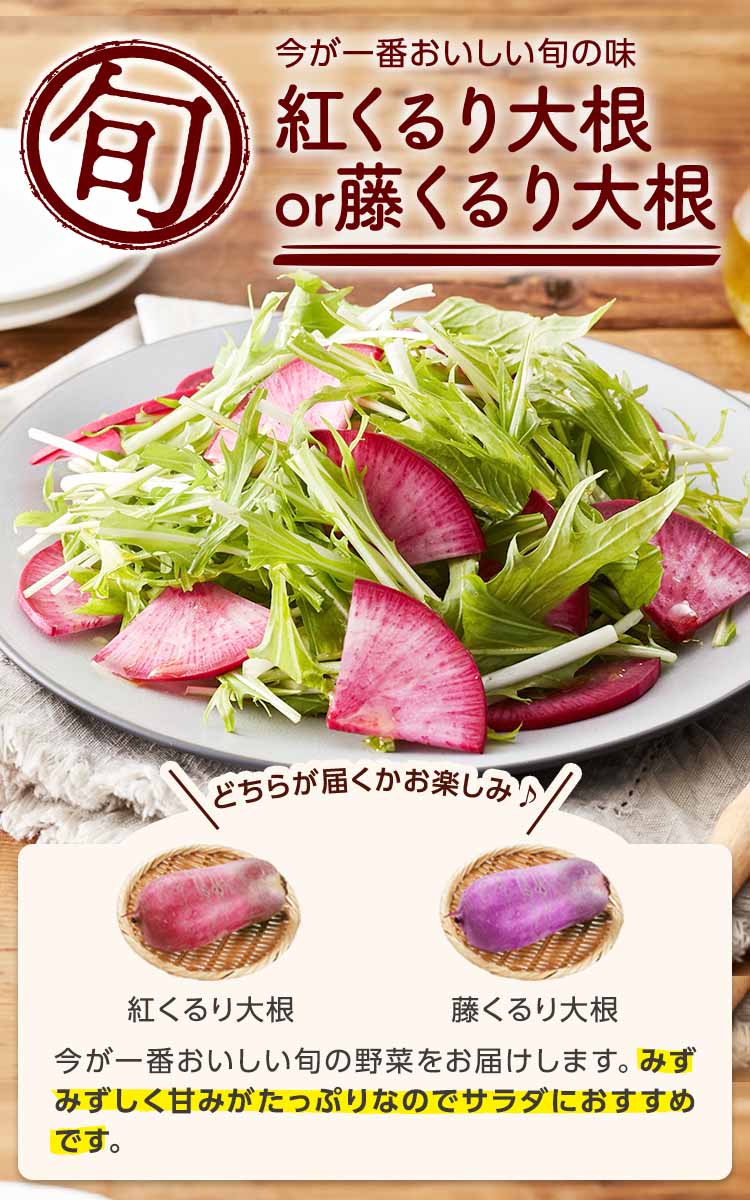 焼くとトロ~リとろける 紅くるり大根or藤くるり大根