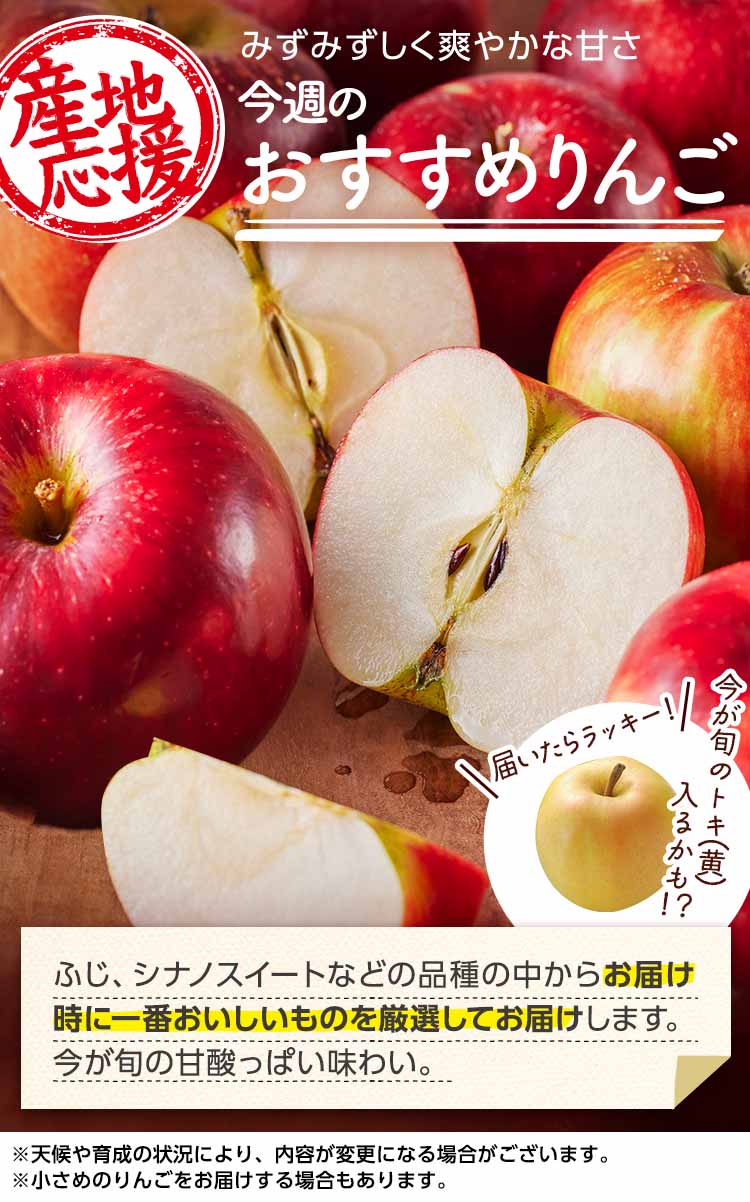 みずみずしく爽やかな甘さ 今週のおすすめりんご