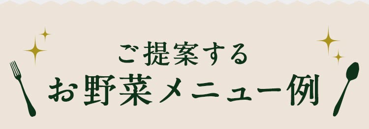 野菜たっぷりお届けする３食分のメニュー