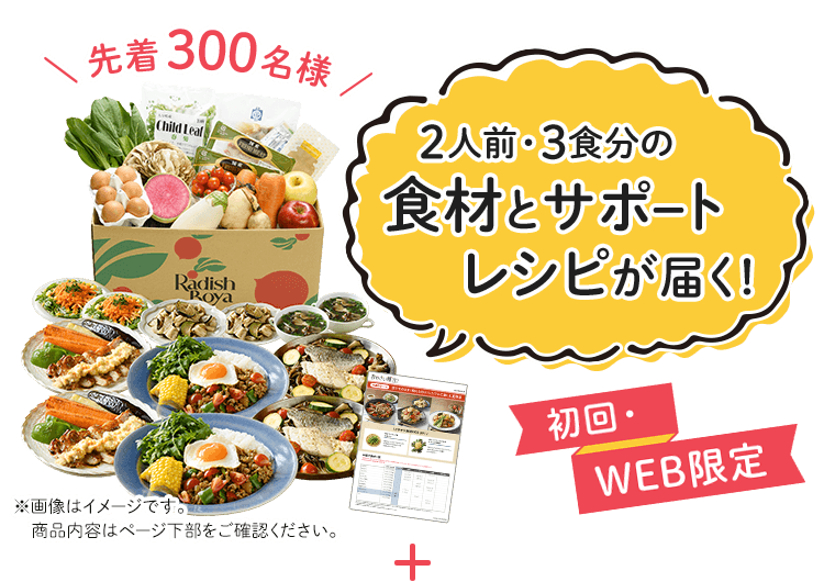 初回WEB限定 応援食材入り お野菜献立おためしセット