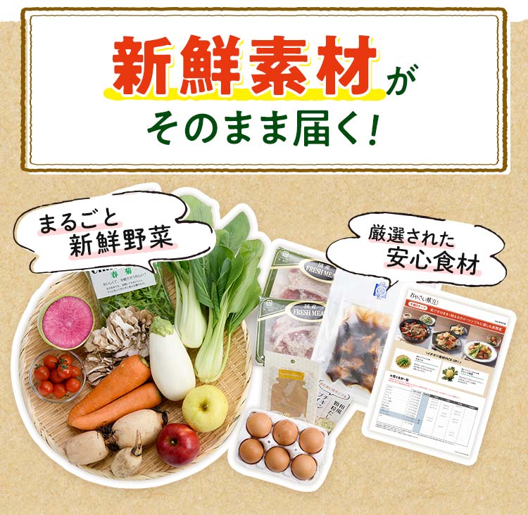 新鮮素材がそのまま届く！