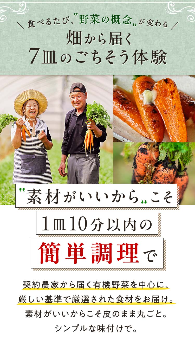 食べるたび、野菜の概念が変わる_畑から届く８皿のごちそう体験。