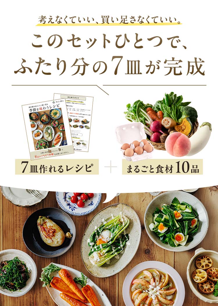 このセットひとつでふたり分の8皿が完成