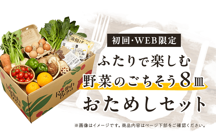 送料無料 金額返金保証 お野菜献立 おためしセット 1,980円(税込)