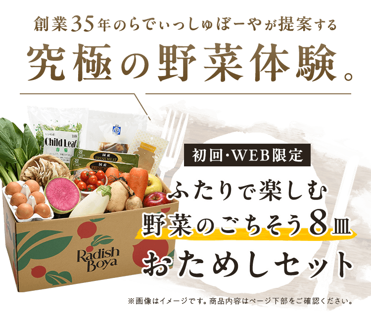 初回WEB限定 応援食材入り お野菜献立おためしセット