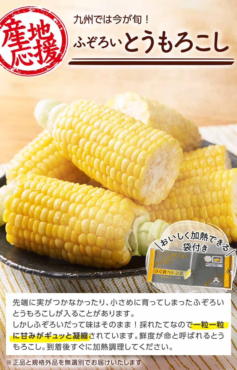 旬を先どり!甘みがつまったとうもろこし