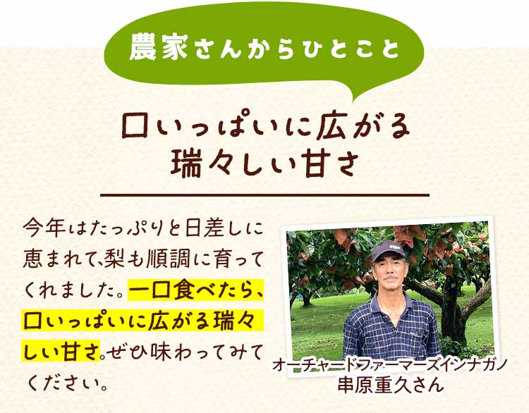農家さんからのコメント