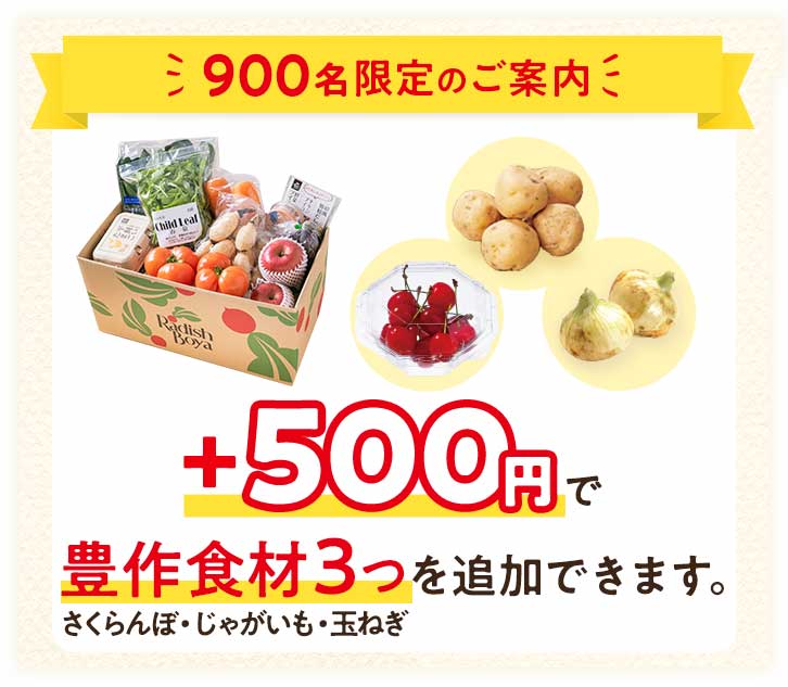 +500円でもっと農家さんを応援しませんか？