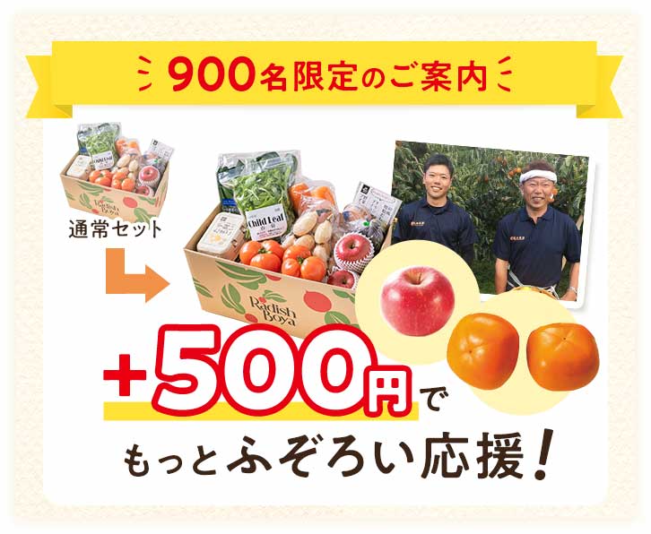 +500円でもっと農家さんを応援しませんか？