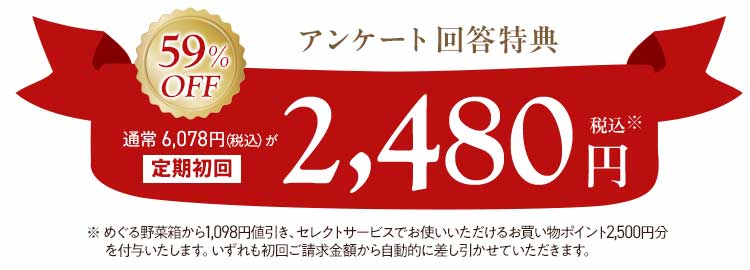 59%OFF2,480円