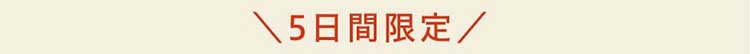 5日間限定