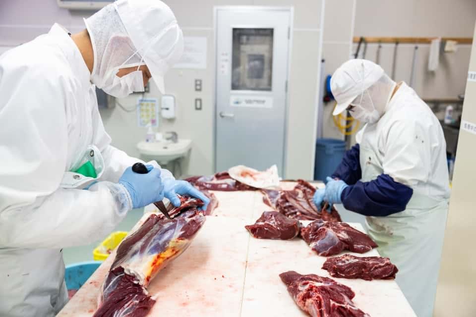 部位ごとに解体